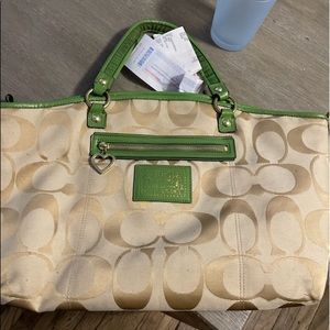 Green Coach Purse/Handbag